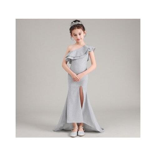 Ruffles fustana per femij party dress for kids girl 2020 summer evening dresses long flower girls prinsessenjurken meisjes