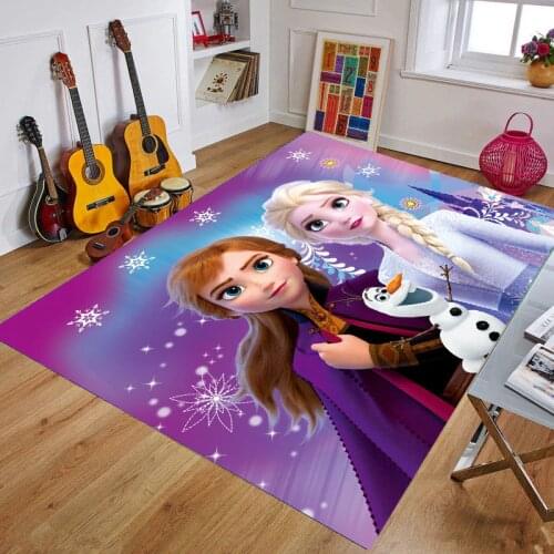 Frozen Door Mat Kids Playmat Cartoon Anna Elsa Mat Cute Kitchen Rugs Bedroom Carpets Decorative Stair Mats Home Decor Crafts
