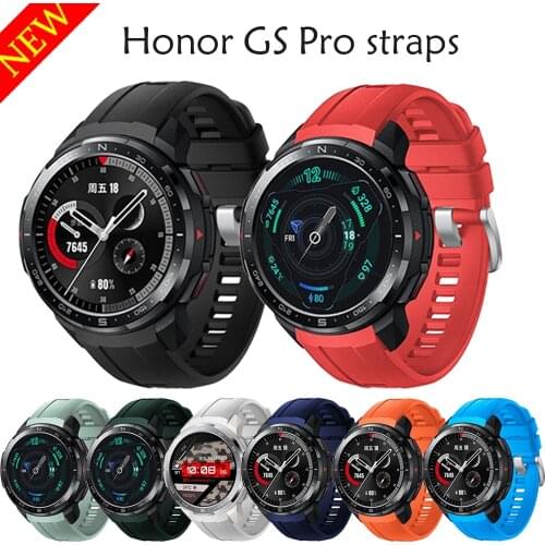 For Honor GS Pro Strap Original Silicone Soft Wriststrap Bracelet for Huawei Honor Watch GS Pro Watchbands Wearable Accessories