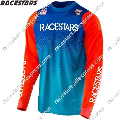 RACESTAR Motocross Shirt Downhill Motorcycle Jacket Off-road T-shirt Ride Bicycle Long-sleeve Shirt Motocross Jersey Moto Jersey
