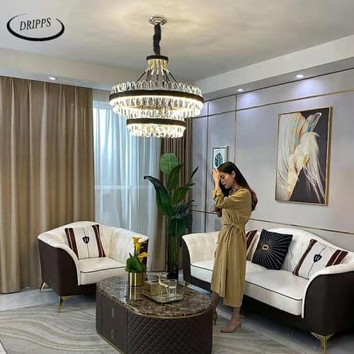 Nordic round crystal LED living room lamp bedroom lamp childrens room lamp study lamp