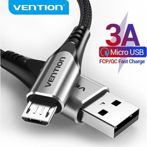 Vention Micro USB Cable for Samsung Xiaomi 3A Fast Charging USB Type C Cable for HTC Huawei P40 Pro USB Charger Data Cord USB C