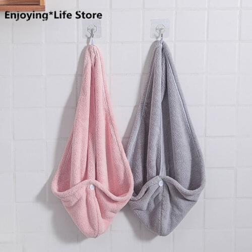 Absorbent Dry Hair Cap Coral Velvet Thickening Cute Shower Cap Hair Towel Adult Shower Cap Caps for Woman