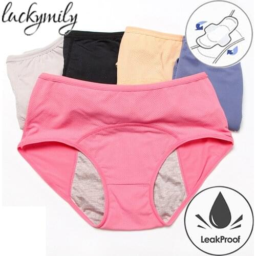 Luckymily Women Underwear Physiological Pants Cotton Health Seamless Briefs Leak Proof Menstrual Period Panties Thongs Lingerie