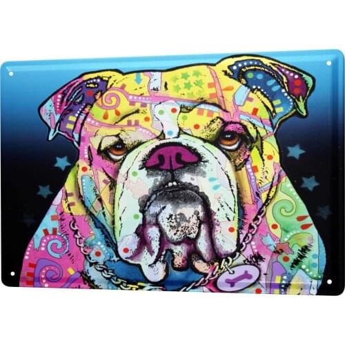 SINCE 2004 Tin Sign Metal Plate Decorative Sign Home Decor Plaques Breed Bulldog