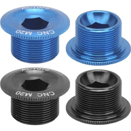 2Pcs M20 Mountain Bike Crankset Screw Cap Aluminum Alloy MTB Bicycle Crank Arm Fixing Bolts Cover