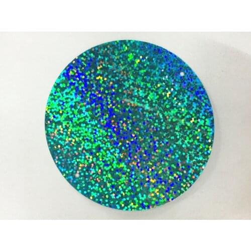20pcs Large Round Sequins 80mm PVC Flat Paillette Craft Hologram Decoration 2 Side Hole Laser Light Blue
