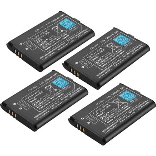 4pcs 1300mAh CTR-003 Replacement battery pack For Nintendo Switch Pro Wireless Controller 3DS Rechargeable batteries