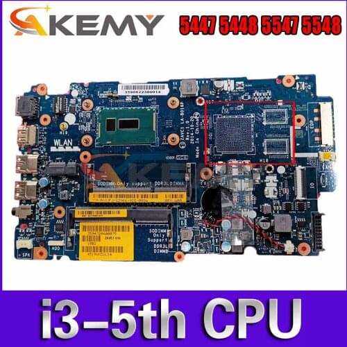 Brand NEW Laptop Motherboard FOR Dell Inspiron 5447 5448 5547 5548 I3-5005U ZAVC1 LA-B016P CN-06WJFJ 6WJFJ Mainboard 100% tested