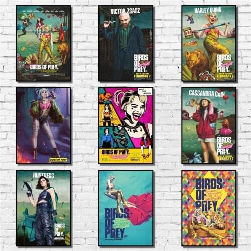 Birds of Prey Poster Painting Abstract Funny Fancy Wall Sticker for Coffee House Bar