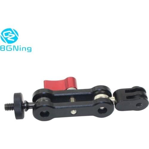 BGNing Dual Ball Head Magic Arm Mount Adapter 360 Degree Rotation with 1/4'' Screw for Gopro Hero 8 7 6 YI EKEN Action Camera