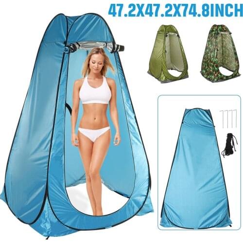 Automatic Outdoor Bath Tent Shower Shelter Swimming Locker Room Toilet Bird Watching Shed With Window Shower Head Fixing Strip