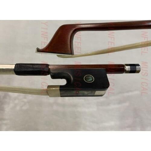 Free shipping HOT SALE Begining student5pcs Brazilwood Octagonal Violin Bow Ebony Frog White Horse Hair4/4,3/4,1/2,1/4