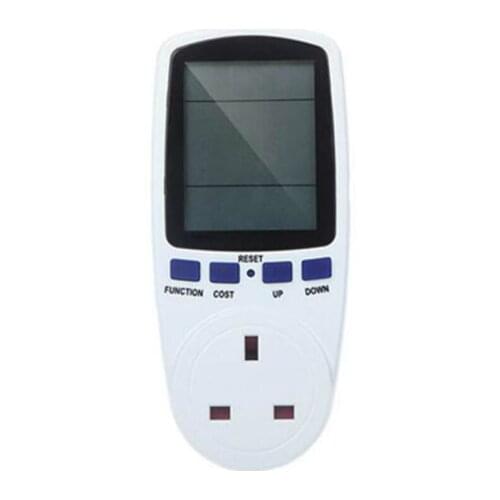 UK Plug Energy Meter Monitor Watt Amps Digital Wattmeter Meters Analyzer Automatic Kwh Power Switch