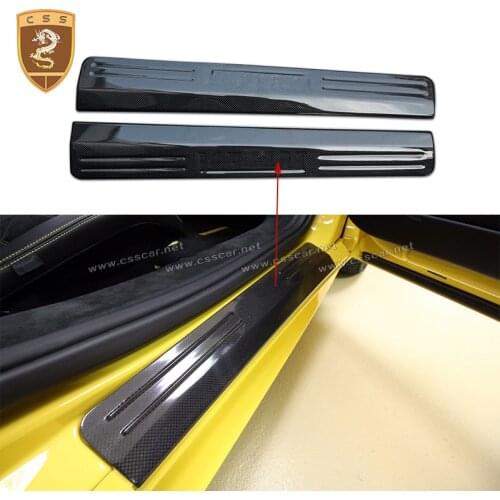 Commas For Ferrari 458 Italia Carbon Fiber Door Sills Threshold Panels Pedal Welcome Pedal Interior Trim Auto Accessories