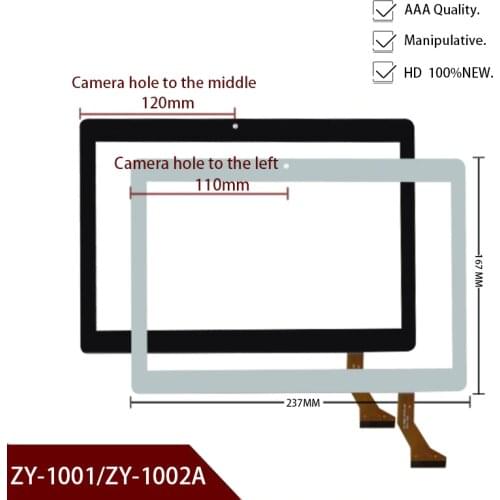 For 10.1'' inch ZY-1002A ZY-1001 Tablet PC Front Outter Touch Screen Panel Digitizer Sensor Glass Replacement Phablet Multitouch