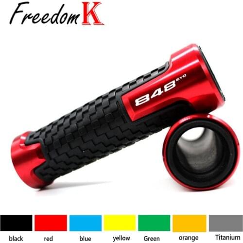 For Ducati 848 EVO 848EVO Motorcycle Accessories 7/8'' 22MM CNC Handlebar Grips Handle Grip Handle bar