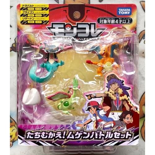 TAKARA TOMY Pokemon Action Figure Sword Shield MS Pokemon EMC Dragapult Charizard Flygon Set Rare Model Toy