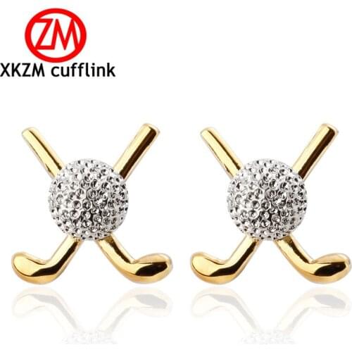 Formal gold golf Cufflink for Mens Suits Buttons Geometric Wedding Cufflink French Grooms Shirt Brand Cuff Links