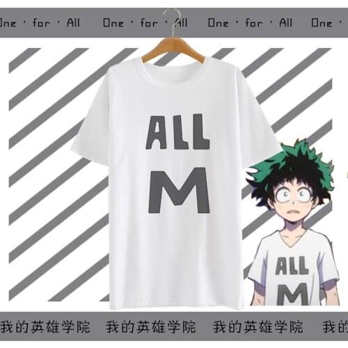 Anime Boku no Hero Academia Cosplay T-shirt Summer men T Shirt women Polyester Short Sleeve Tshirt Tops Tee