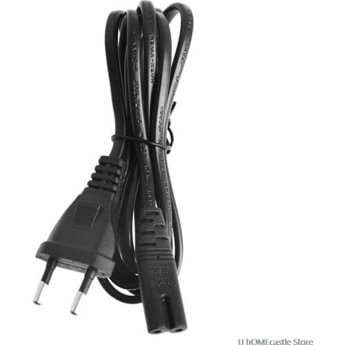 Short C7 To EU European 2-Pin Plug AC Power Cable Lead Cord 1.5M 5Ft Figure 8
