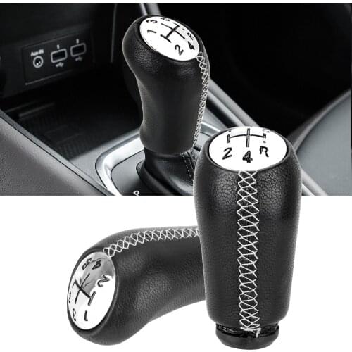 LEEPEE Leather Hand Ball Manual 5 Speed Car Styling MT Car Gear Shift Knob for Renault Megane II MK2 Scenic 2 Clio 3 III MK3