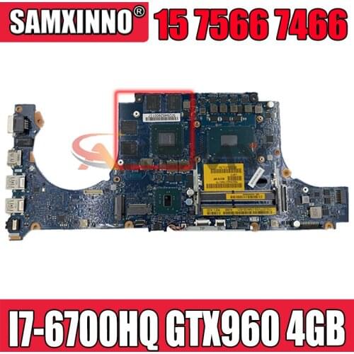 For DELL Inspiron 15 7566 7466 LA-D991P I7-6700HQ GTX960 4GB Motherboard DDR3 HM76 Intel CN-077V33 Test 100% Integrated
