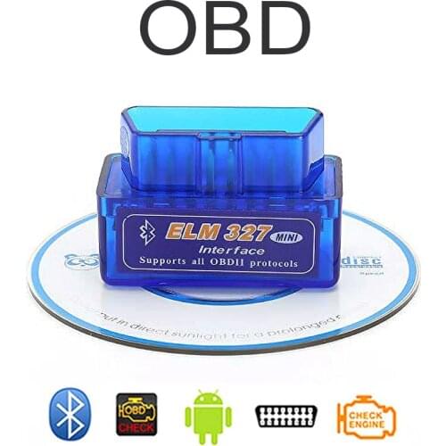 Mini Elm327 Bluetooth OBD2 Elm 327 Android Adapter Car Scanner OBD 2 Elm-327 V2.1 OBDII Auto Diagnostic