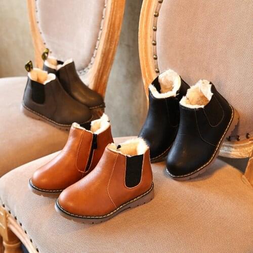 Fashion Children Boots Autumn Winter New Handmade Comfortable Girls Boots Leather Martin Boys Boots Kids Boots