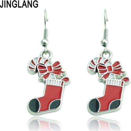 Fashion Dangle Earring Multicolor Christmas Shoes Charms Earrings For Ladies Jewelry Free Shipping ER1513
