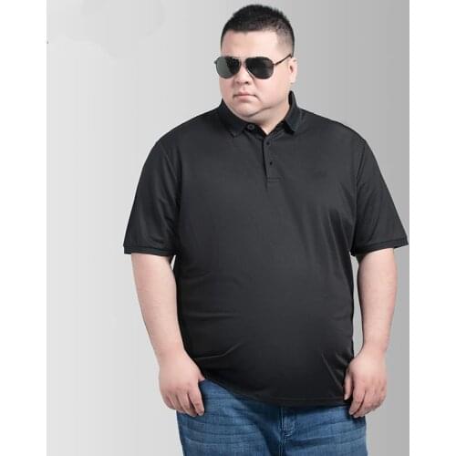 Plus Size 8XL 9XL 10XL Summer casual polo shirt men short sleeve turn down collar slim fit sold color polo shirt for men 11XL