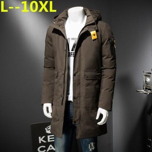 10XL 9XL 8XL 6XL 5XL Winter Mens Long Coat Exquisite Arm Pocket Men Solid Parka Warm Cuffs Design Breathable Fabric Jacket