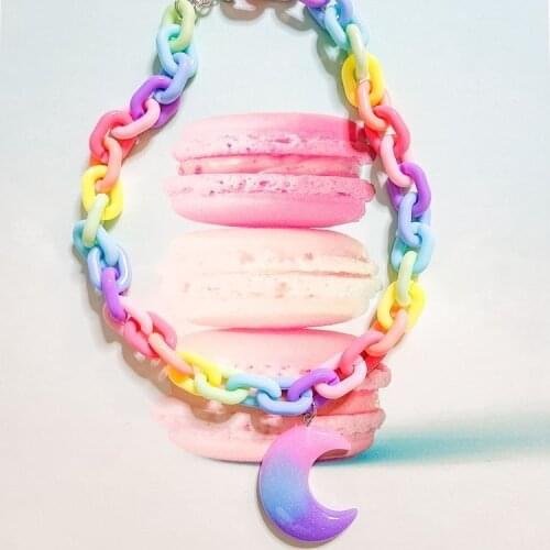 Punk Color Necklaces for Women Acrylic Womens Neck Chain Clouds Goth Gothic Choker Jewelry Fashion Accessories