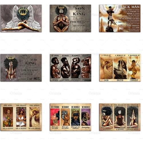 Black Queen Yoga Poster, Black The Boy Girl Magic Canvas, Africa America Wall Art , Home Decor,God, Christ,Women Prints Gift