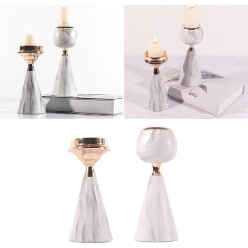 Pillar Candle Holder Stand Stick Metal Crafts Candlestick Home Table Decor