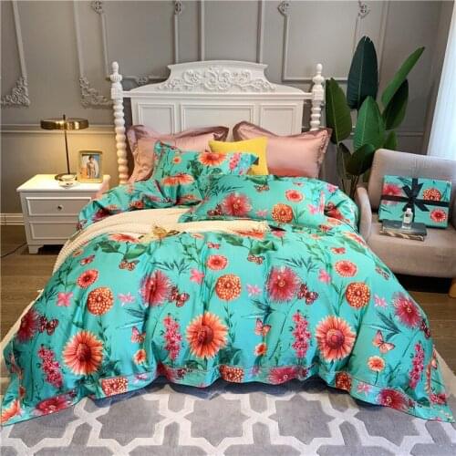 Luxury 600TC egyptian cotton bedding set Queen King Bed cover Bedsheet Duvet Cover pillowcase Bed set parure de lit
