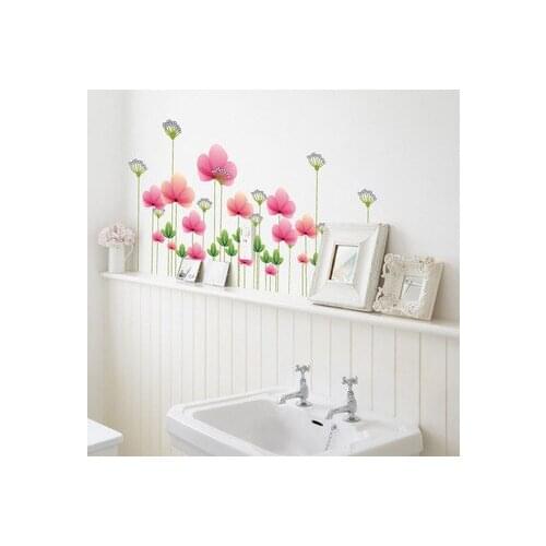 Removable New Fashion DIY Calla Blossom Flowers Wall Stickers For Living Room Bedroom TV Sofa Home Decor adesivo de parede