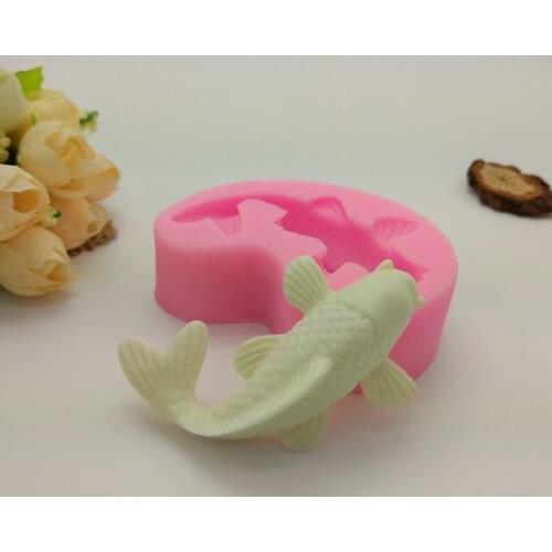 Silicone Fondant Cake molds 3D Fish Candle Moulds Soap Mold Chocolate Mould for The Baking Tools Cake