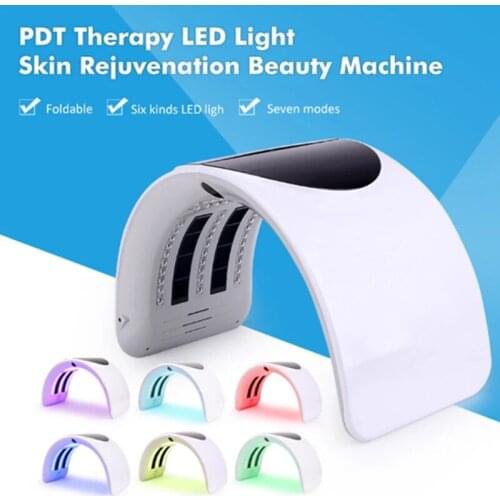 Foldable 7 Color PDT Facial Mask Face Lamp Machine Photon Therapy LED Light Skin Rejuvenation Anti Wrinkle Skin Care Beauty