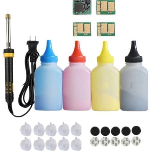 Refill toner Powder cartridge tool kit + 4 chip for HP CF540A 203A Color LaserJet Pro M254nw 254dw MFP M280nw M281fdw 281fdn