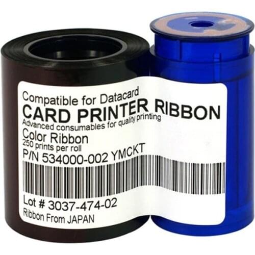 Compatible 534000-002 YMCKT 250prints Datacard Card Printer SP25 SP35 SP55 SP75 Resin Ribbon