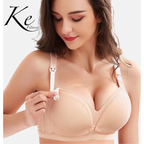 KE Nursing bra thin womens underwear during pregnancy ultra-thin female dedicated summer gathering anti-sagging comfortable