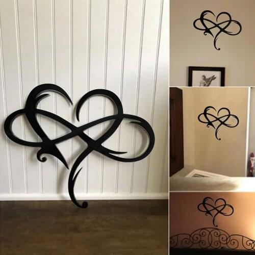Eternal Love Infinite Heart Iron Art Decoration Interior Decoration Metal Wall Decoration Unique Design-wall Art RoomDecoration