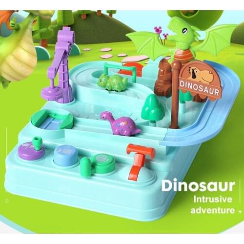 Fun Dinosaur Adventure Track Adventure Board Game Parent-child Interactive Children Puzzle Toy Abs Plastic Material