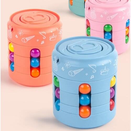 1Set Fingertip Gyro Cube Gyroscope Blue/Green/Orange/Pink Mini Cube Puzzle Stimulation Interactive Montessori 3D Cube