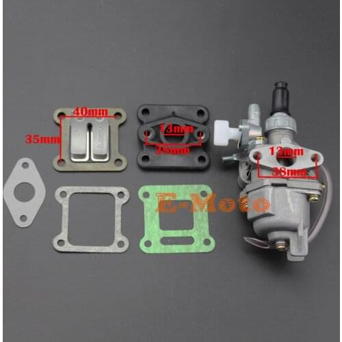 13mm Carby Carburetor Carb w/ Intake Reed Gasket For 2 Stroke 47cc 49cc Engine Pocket Dirt Moto Bike ATV Quad