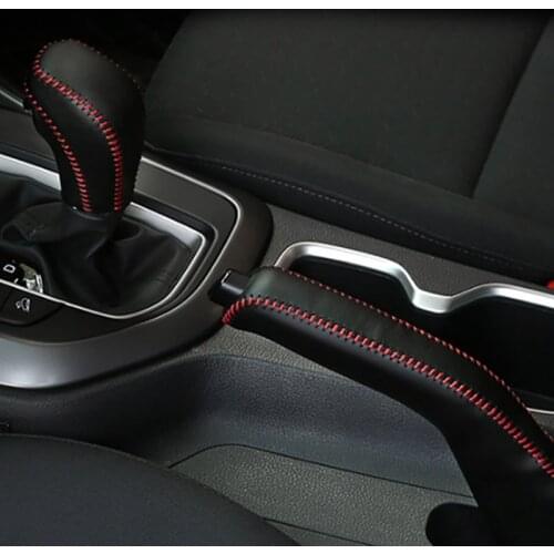 2pcs For Hyundai IX35 2018-2019 Gear sleeve Hand brake set Hand sewing Top Dermal Layer decorate