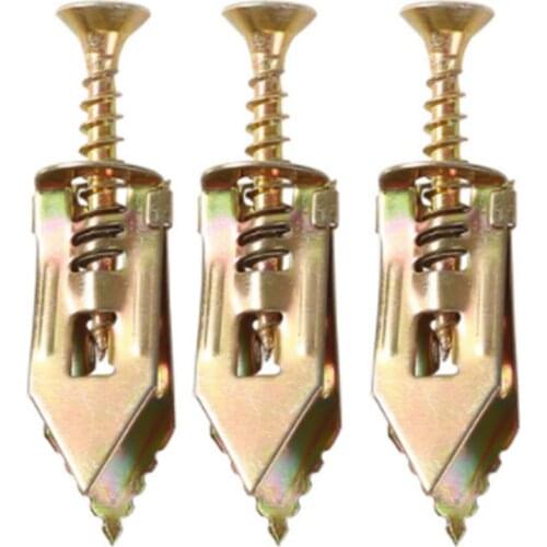 20 Sets Self-Drilling Anchors Screws Expansion Screws Set Carbon Steel Hollow Wall Anchor Tapping Screw with Screws Kit No Drill