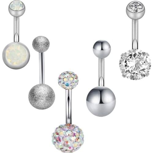 5Pcs Body Jewelry Kit Mix Lot Eyebrow Nose Tongue Belly Stud Piercing Bulk