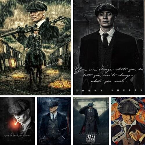 5D DIY Diamond Painting "Peaky Blinders" Movie Poster Full Square Round Drill Diamond Mosaic Embroidery Cross Stitch Home Decor